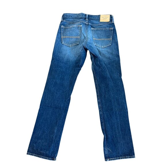 Y2K vintage Abercrombie & Fitch Mens Slim Straight Jeans W31 L34 Blue Denim Casu - Picture 2 of 5